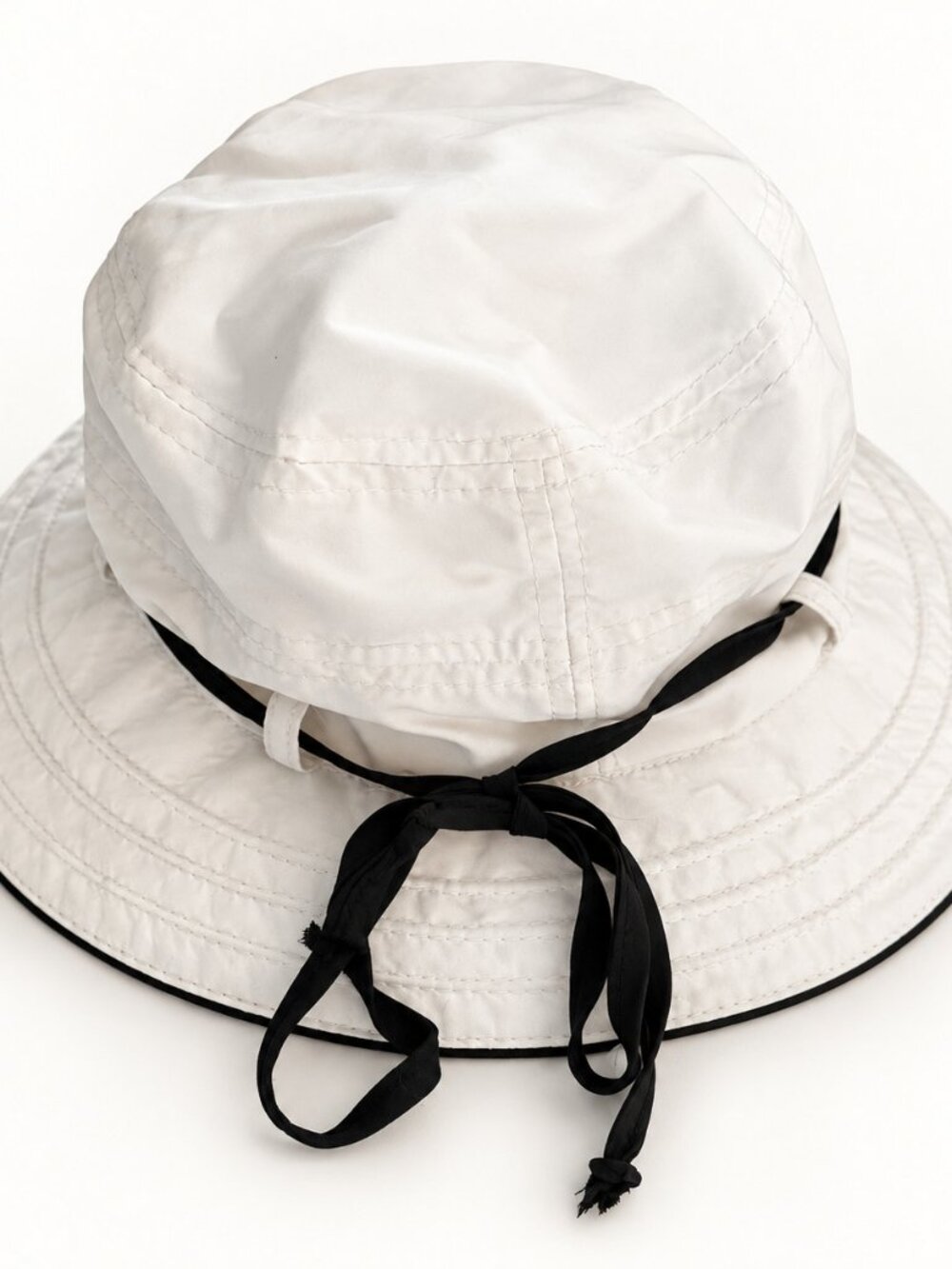 Panama Jack White Black Trim Packable Sun Hat One Size